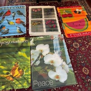 House Flags - Set Of 5 - 38"L x 27"W